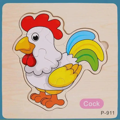 Montessori Animal Puzzles for Kids Wooden Toys