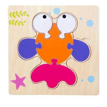 Montessori Animal Puzzles for Kids Wooden Toys