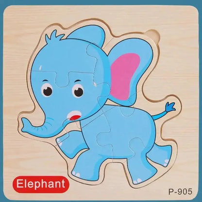 Montessori Animal Puzzles for Kids Wooden Toys