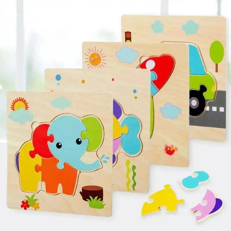 Montessori Animal Puzzles for Kids Wooden Toys