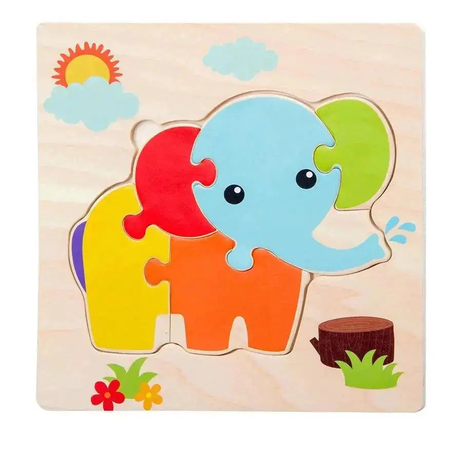 Montessori Animal Puzzles for Kids Wooden Toys