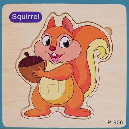Montessori Animal Puzzles for Kids Wooden Toys