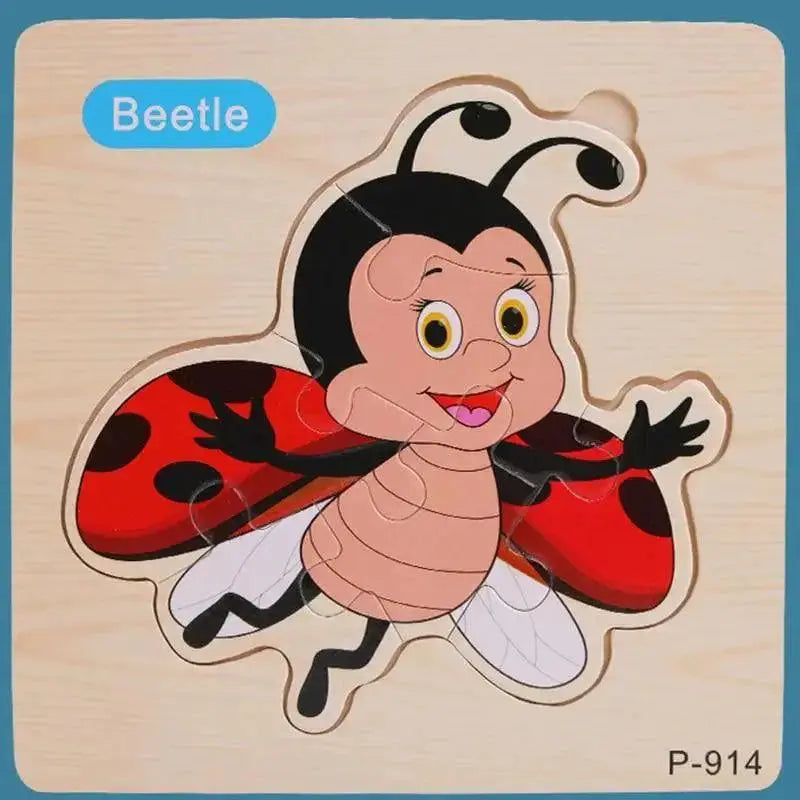 Montessori Animal Puzzles for Kids Wooden Toys