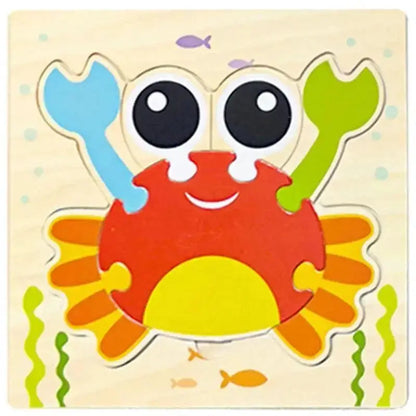 Montessori Animal Puzzles for Kids Wooden Toys