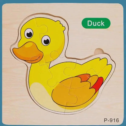 Montessori Animal Puzzles for Kids Wooden Toys