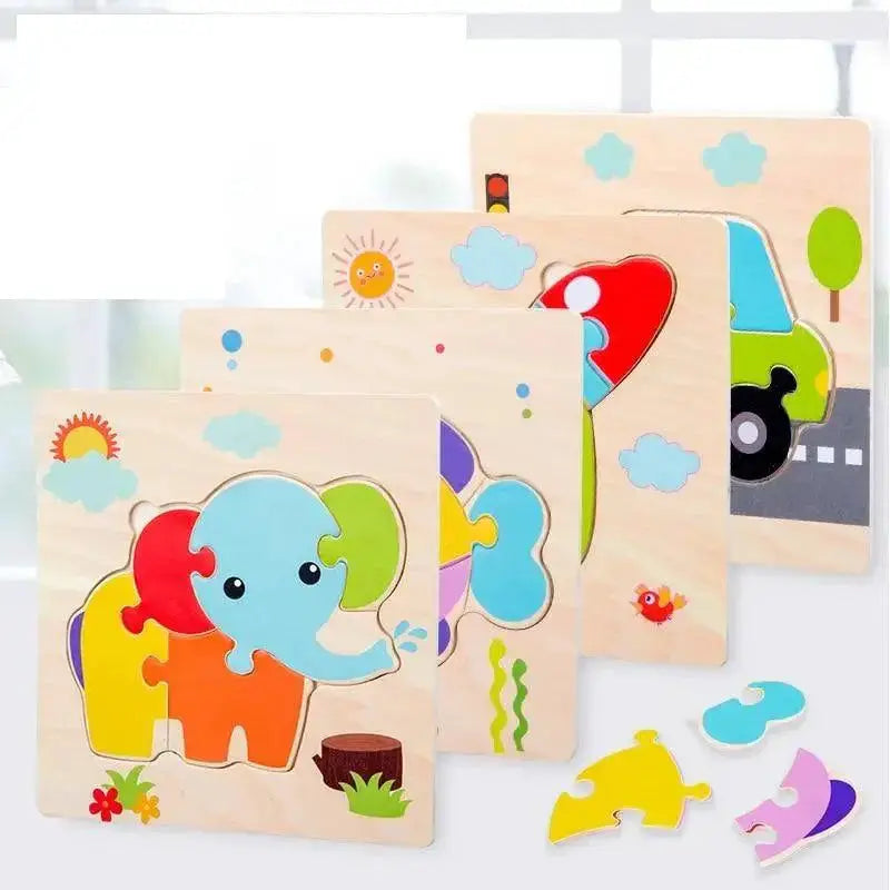 Montessori Animal Puzzles for Kids Wooden Toys