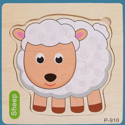 Montessori Animal Puzzles for Kids Wooden Toys