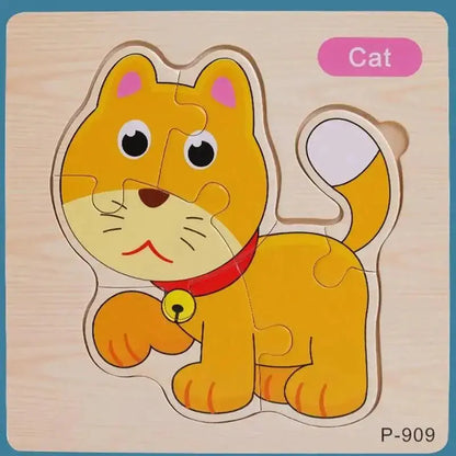 Montessori Animal Puzzles for Kids Wooden Toys