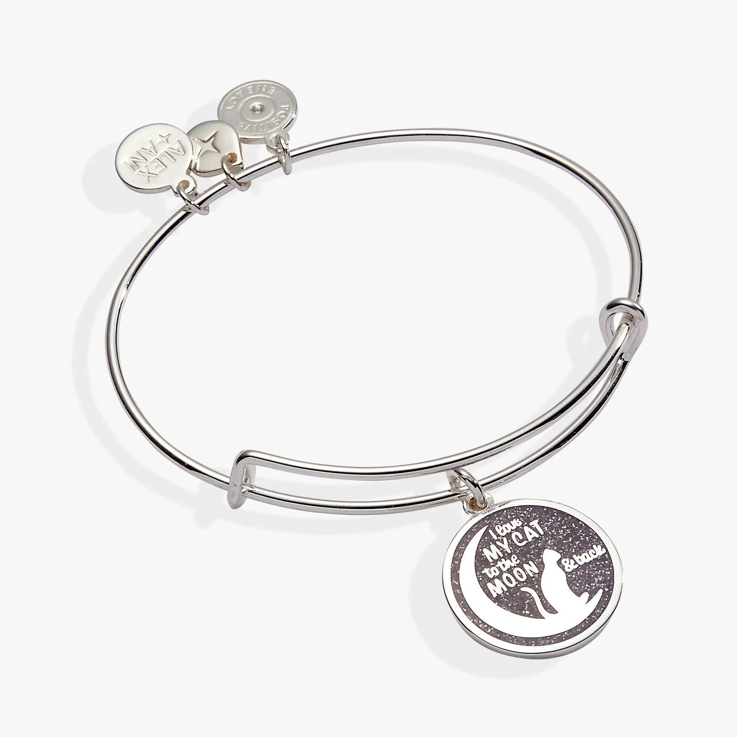 Love My Cat to the Moon and Back Bangle Charm