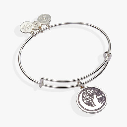 Love My Cat to the Moon and Back Bangle Charm