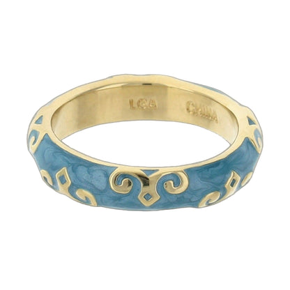 Moroccan Stackable Gold Ring and a Lattice Band
