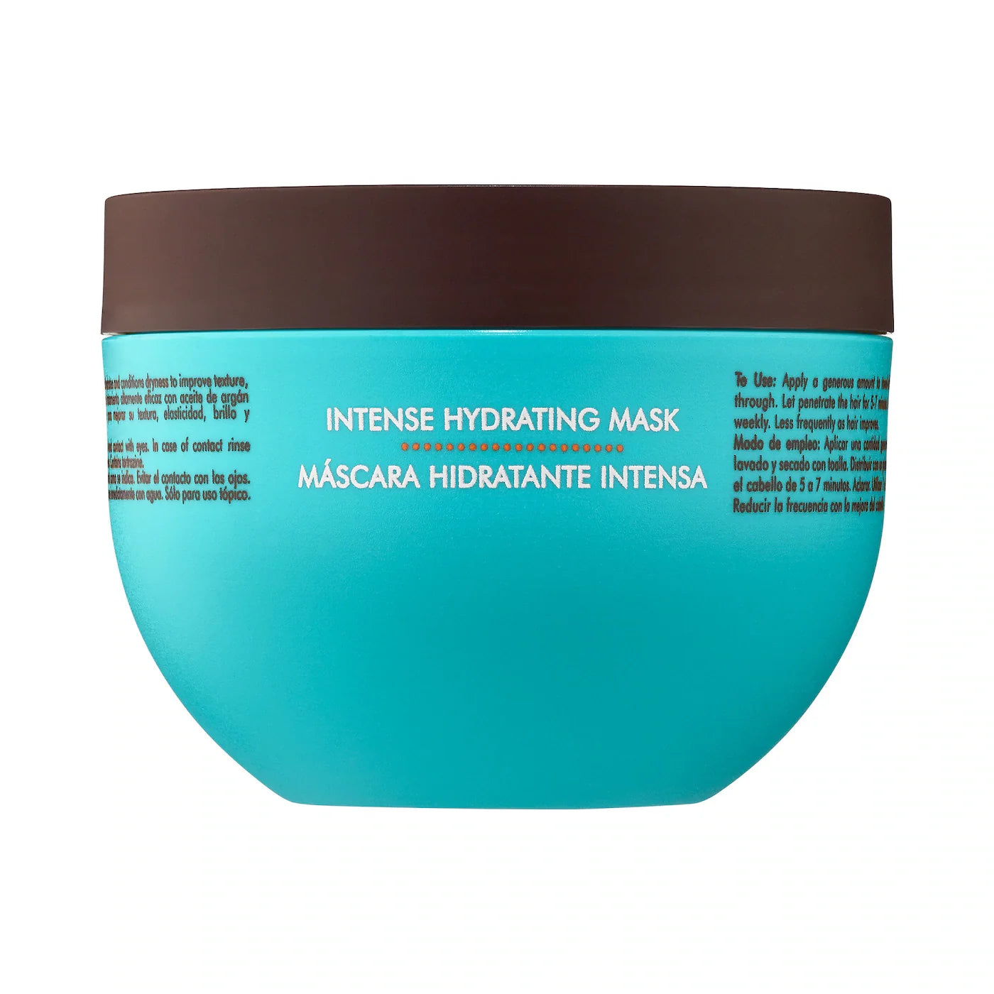 Moroccanoil Intense Hydrating Mask 8.5 oz hair mask in turquoise jar with brown lid Nava Beauty on Tampa Home & Garden Store