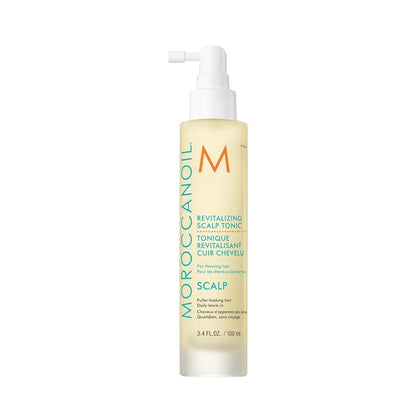 Moroccanoil Revitalizing Scalp Tonic Treatment 3.4 oz bottle with pump, cream label on Tampa Home & Garden Store