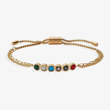 Mother Hidden Message Bolo Bracelet gold-tone chain with colorful beads by ALEX AND ANI on Tampa Home & Garden Store