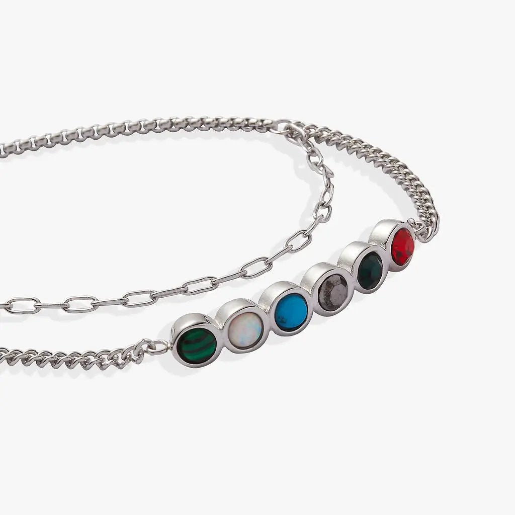 Mother Hidden Message Acrostic Bolo Bracelet, two-tone bezel-set stones by ALEX AND ANI on Tampa Home & Garden Store