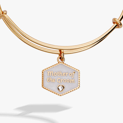Engraved Mother of the Grom Pearl Bangle