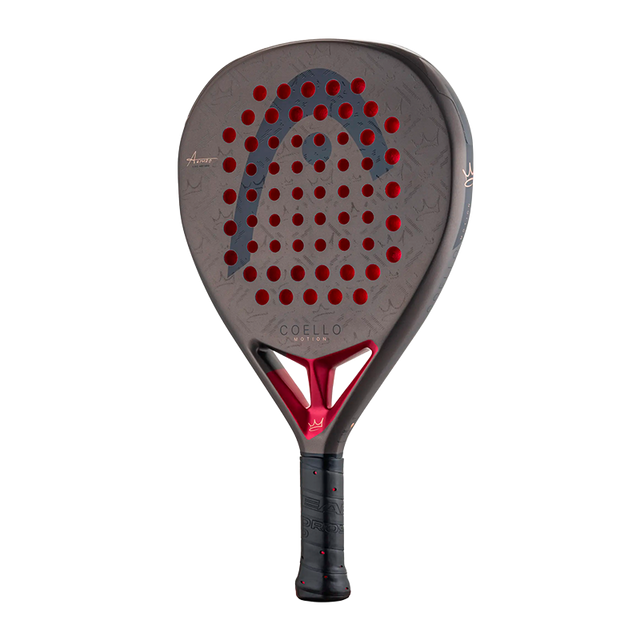 Head Coello Motion 2026 padel racket gray with red perforations and red throat frame on Tampa Home & Garden Store