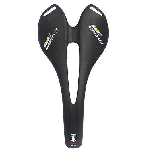 Stevvex carbon saddle black textured lightweight road MTB seat split-nose on Tampa Home & Garden Store