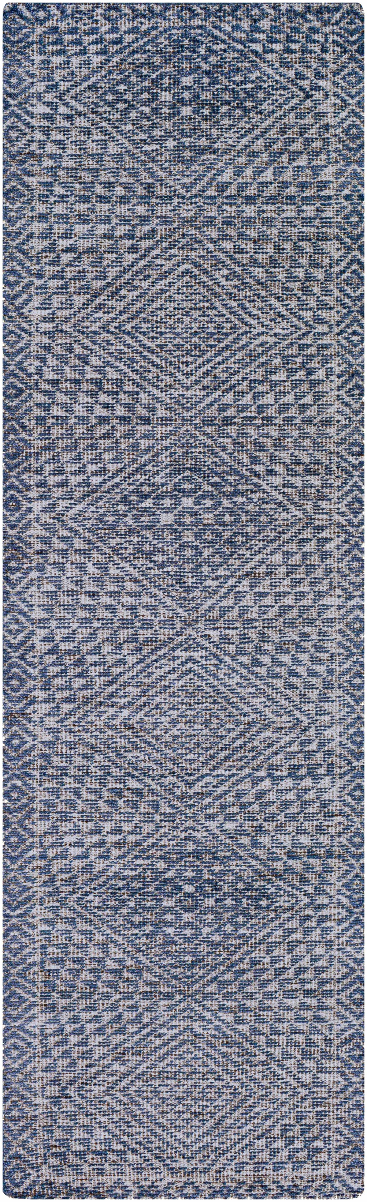 Moyne Area Rug blue beige geometric pattern Boutique Rugs on Tampa Home & Garden Store