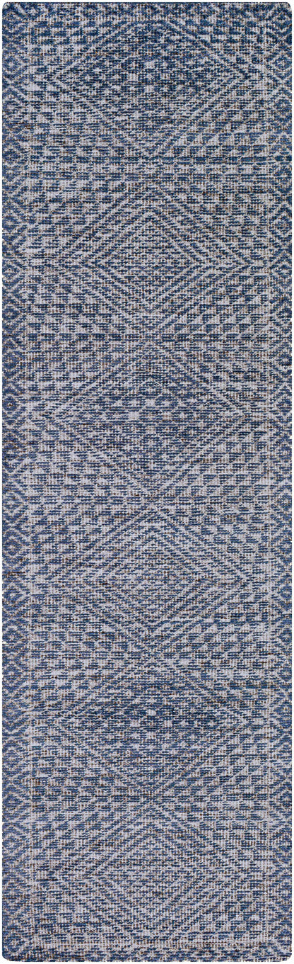 Moyne Area Rug blue beige geometric pattern Boutique Rugs on Tampa Home & Garden Store