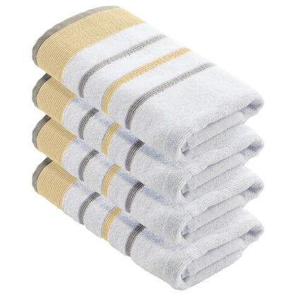 Soft Cotton Bath Towel Set and Stripe Detail