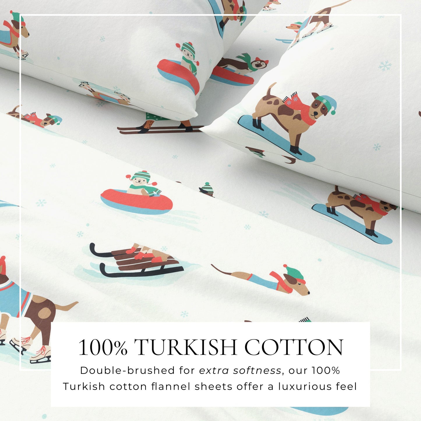 Turkish Cotton And Christmas Flannel Sheet Set