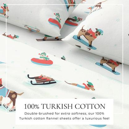Turkish Cotton And Christmas Flannel Sheet Set