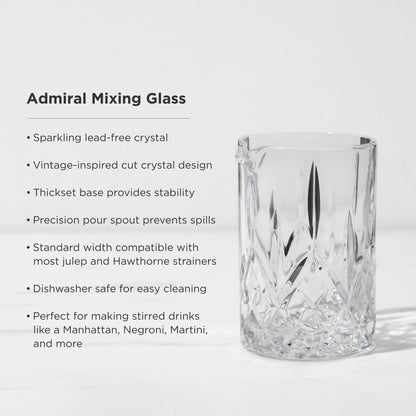 Admiral Offers a Premium Crystal Mixing Glass