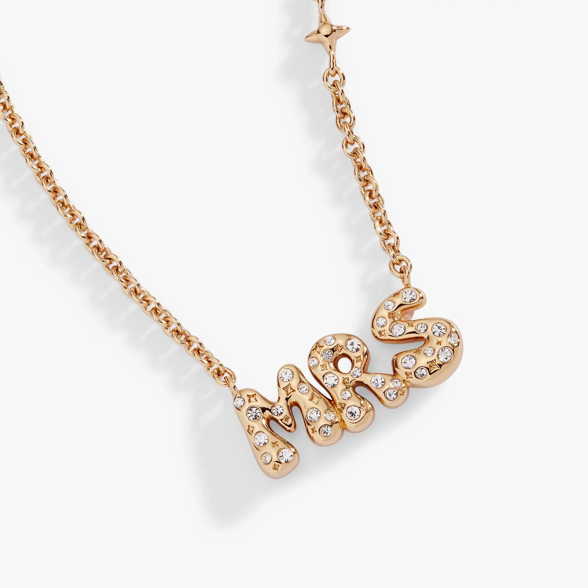 Mrs Bubble Crystal Pendant Necklace rose gold with crystal MRS charm by ALEX AND ANI on Tampa Home & Garden Store