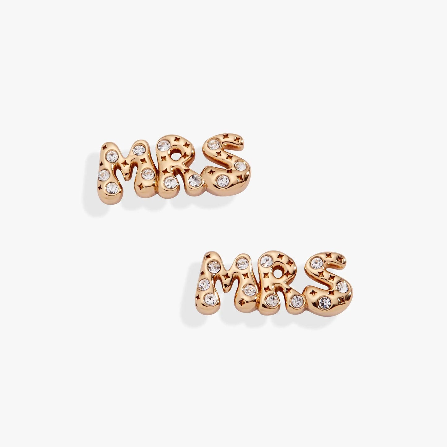 Mrs bubble crystal stud earrings by ALEX AND ANI in rose-gold tone with crystals on Tampa Home & Garden Store