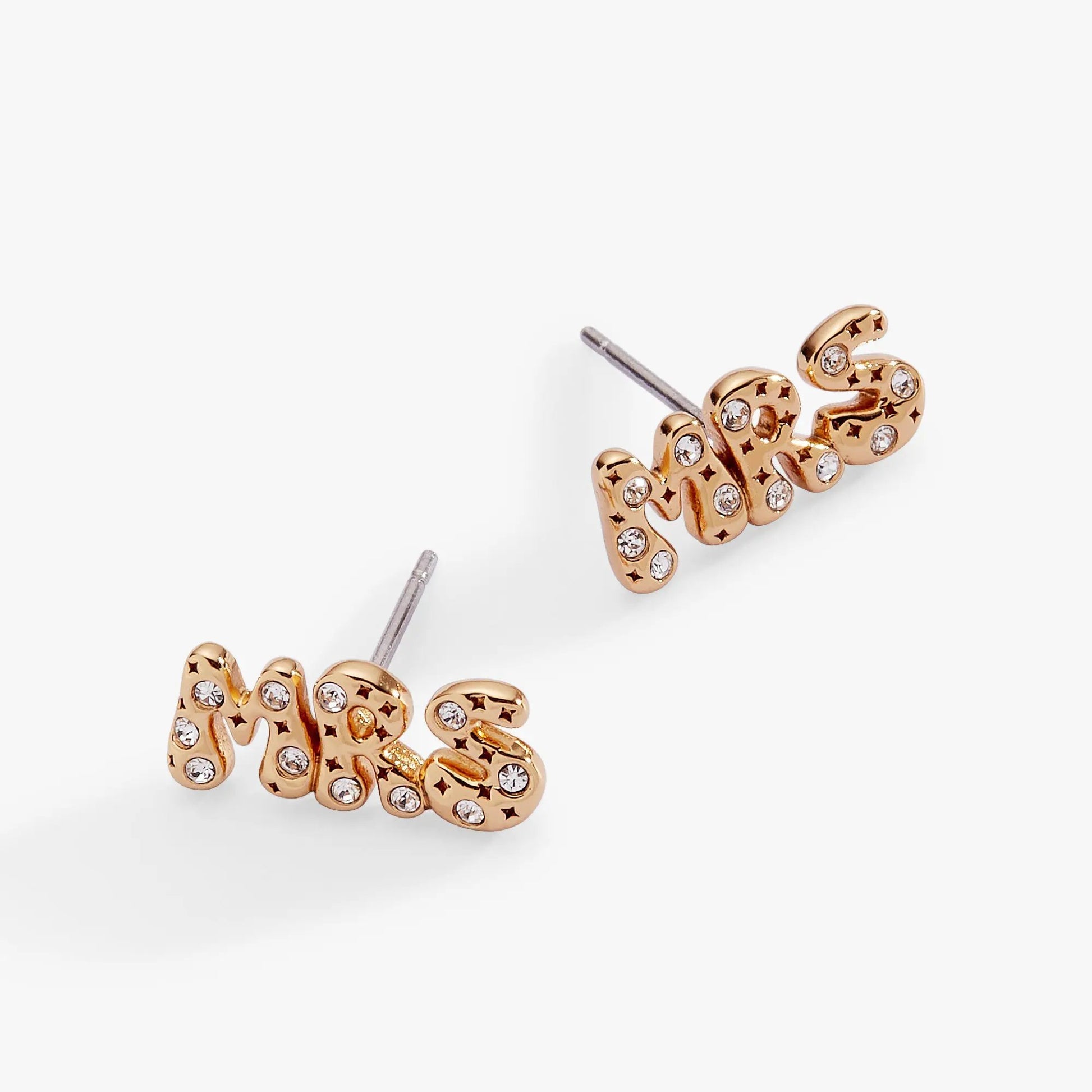 Rose gold Mrs Bubble Crystal Stud Earrings by ALEX AND ANI with crystal accents on Tampa Home & Garden Store