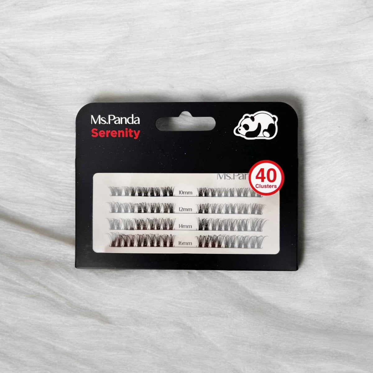 Ms Panda Serenity Lash Extension Kit with 10–16mm clusters and panda logo on black card on Tampa Home & Garden Store