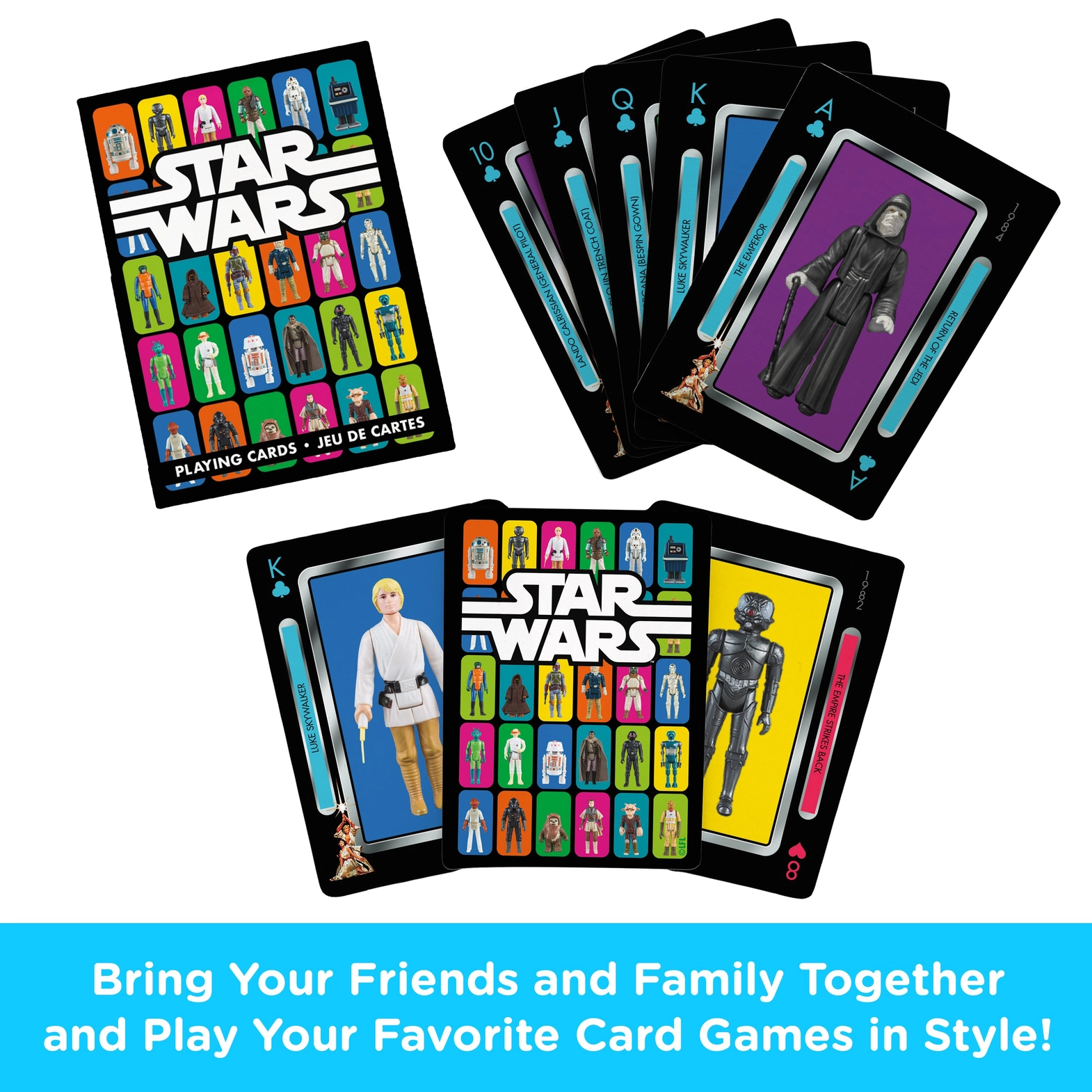 Star Wars action figures playing cards deck from Country Christmas Loft with black borders on Tampa Home & Garden Store