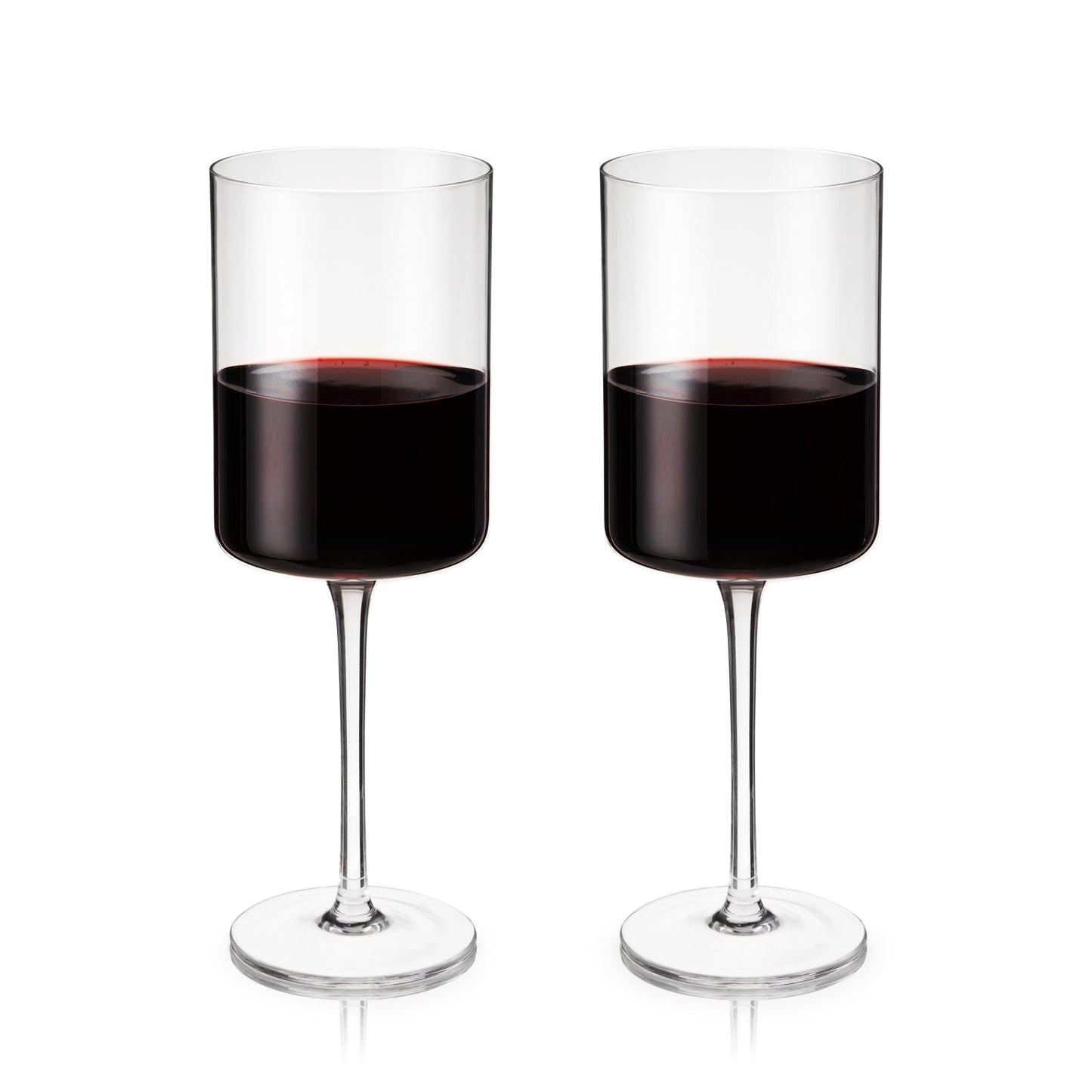Laurel Crystal Square Red Wine Glass Set of 2