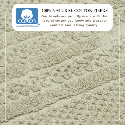 Premium Cotton Checkered Jacquard Towel for Bath