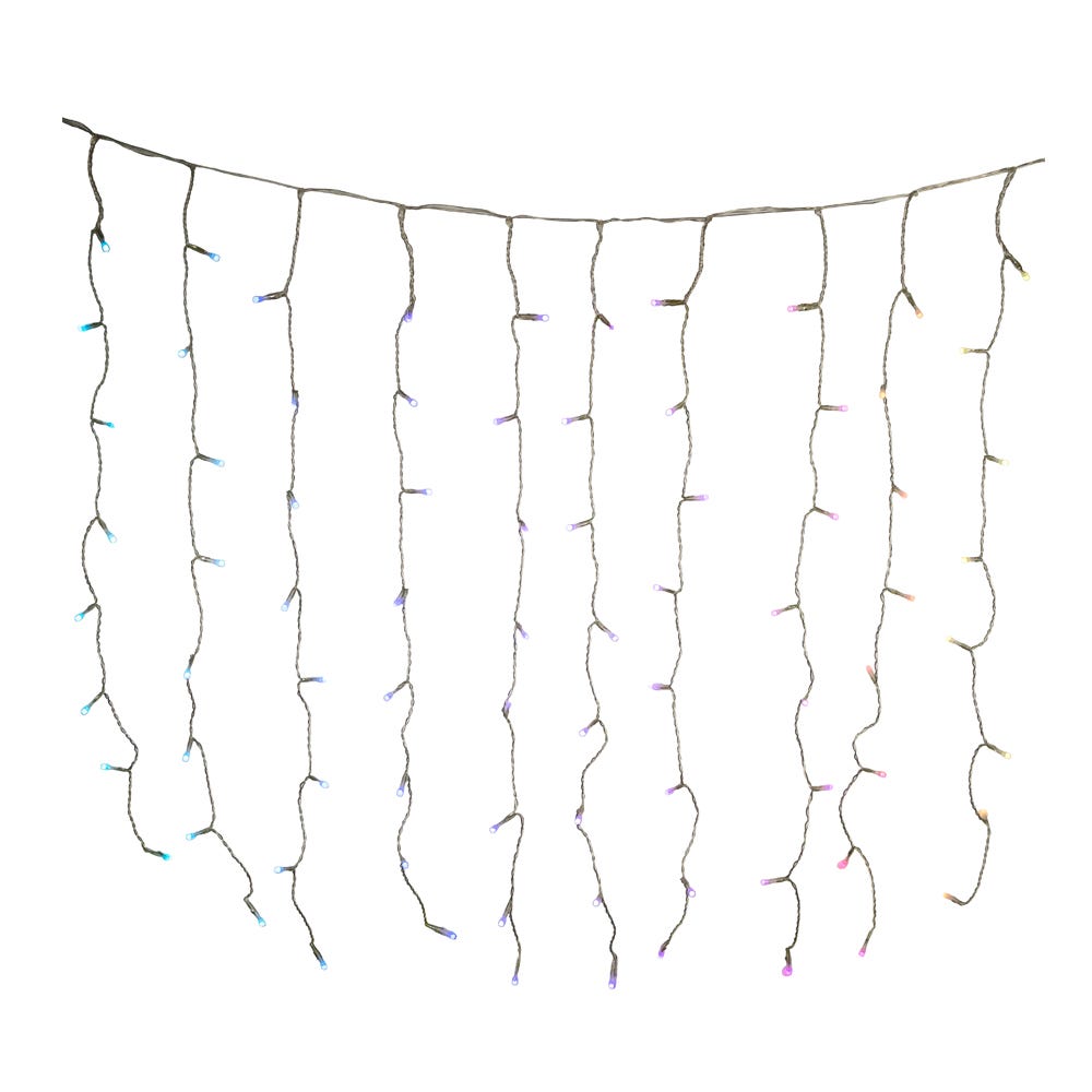 Twinkly 120-Light LED Wall Light multicolor vertical curtain string bulbs on Tampa Home & Garden Store