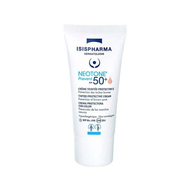 Sunscreen IsisPharma Neotone Mineral SPF50+ tube, white with blue logo, for sensitive skin on Tampa Home & Garden Store