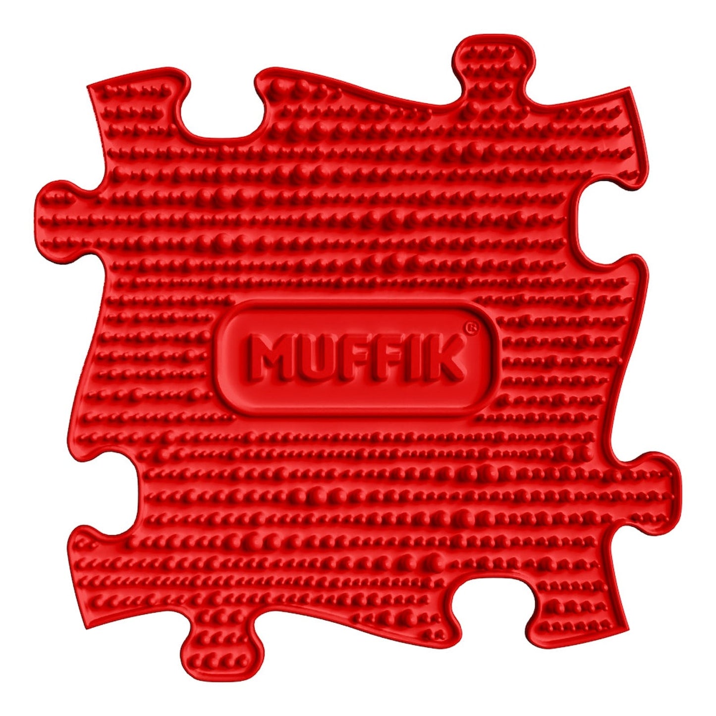 Pets sensory snuffle play mat tile in red with raised bead texture MUFFIK branding on Tampa Home & Garden Store