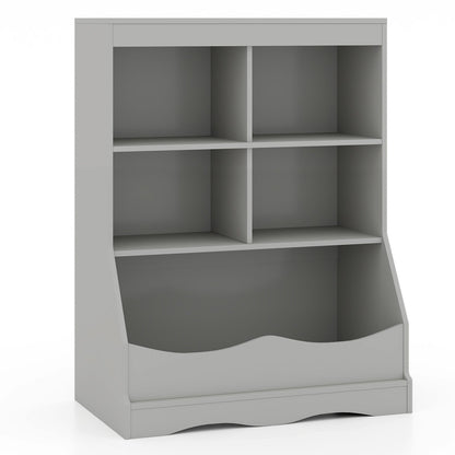 3-Tier Children's Multi-Functional Bookcase Toy Storage Bin Floor Cabinet