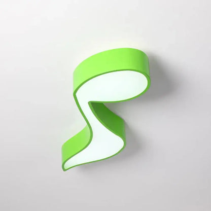Multicolor acrylic musical note LED ceiling light with lime green ribbon design for kindergarten on Tampa Home & Garden Store