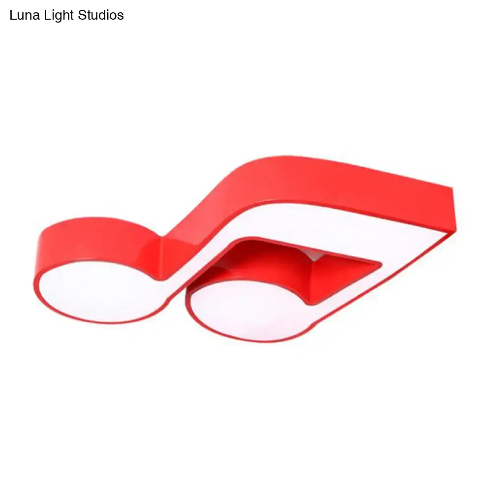 Decorbites red acrylic double-note LED ceiling light for kindergarten on Tampa Home & Garden Store