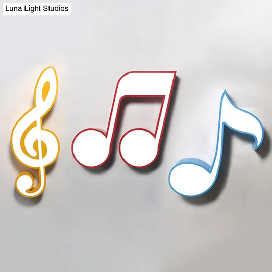 Decorbites multicolor acrylic musical note LED light set of 3 notes in yellow red blue on Tampa Home & Garden Store