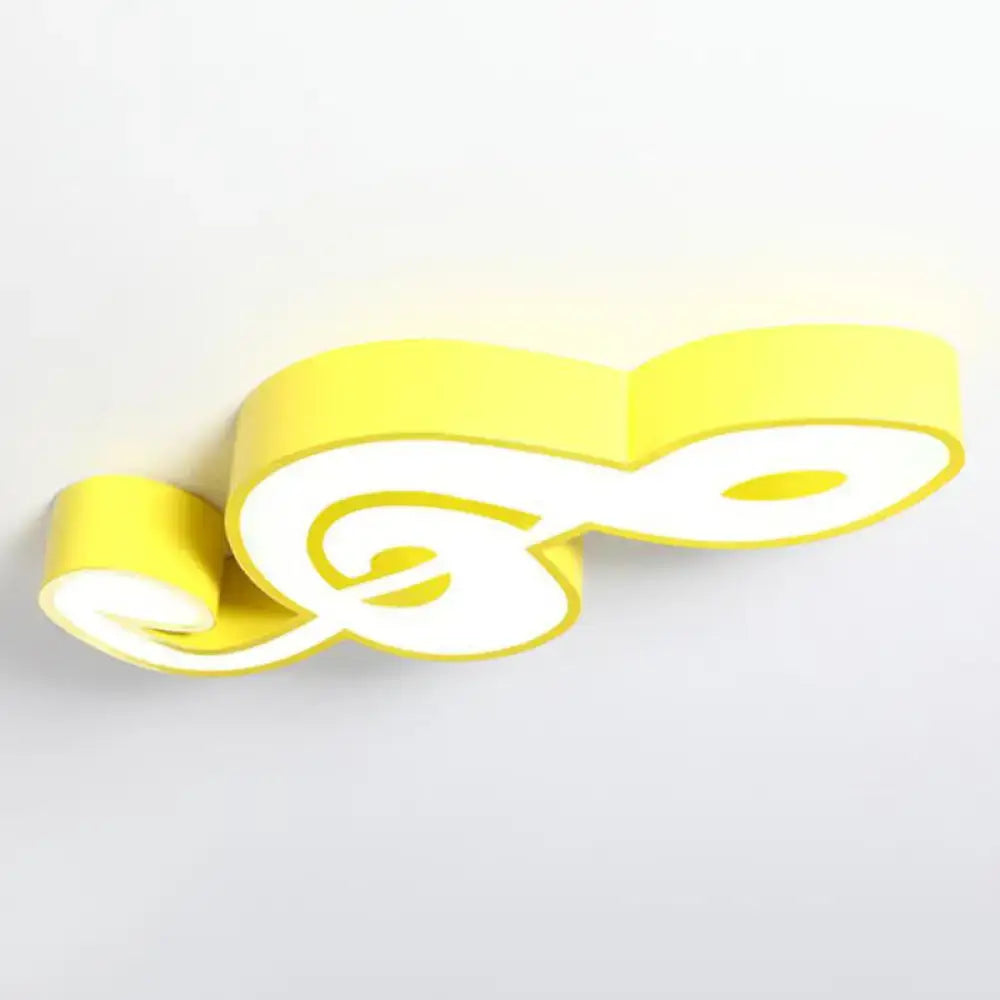 Multicolor acrylic musical note LED ceiling light Decorbites for kindergarten yellow white on Tampa Home & Garden Store