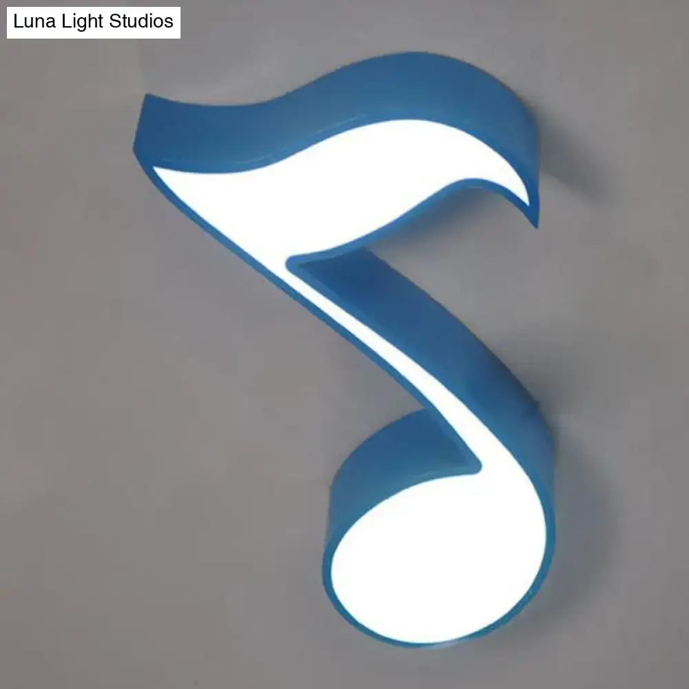 Decorbites blue and white acrylic musical note LED ceiling light for kindergarten on Tampa Home & Garden Store