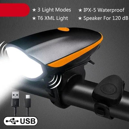 Multifunction Bicycle Light and Horn Bell