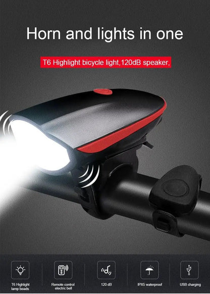 Multifunction Bicycle Light and Horn Bell