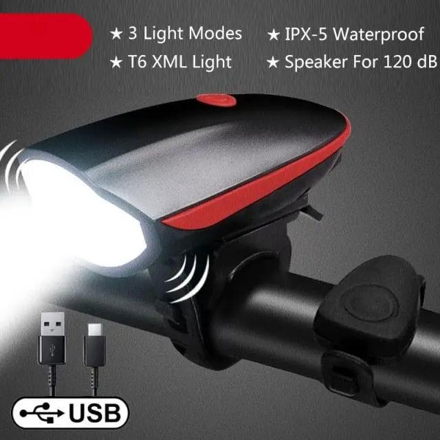 Multifunction Bicycle Light and Horn Bell