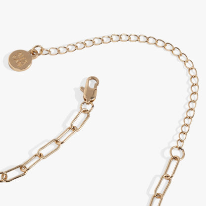 Mushroom Pendant Necklace by Alex and Ani in gold-tone with chain-link and round logo disc on Tampa Home & Garden Store