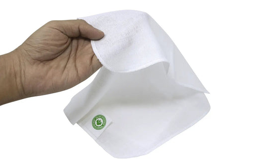 Organic Cotton Muslin Face Cloths pack of 10, white cotton makeup remover cloths by Organic Cotton Mart on Tampa Home & Garden Store