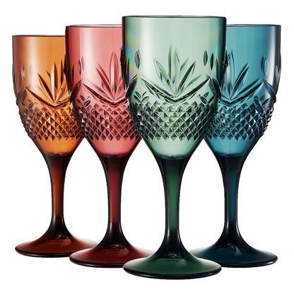 Onix Crystal Stemmed Wine Glasses Set of 4